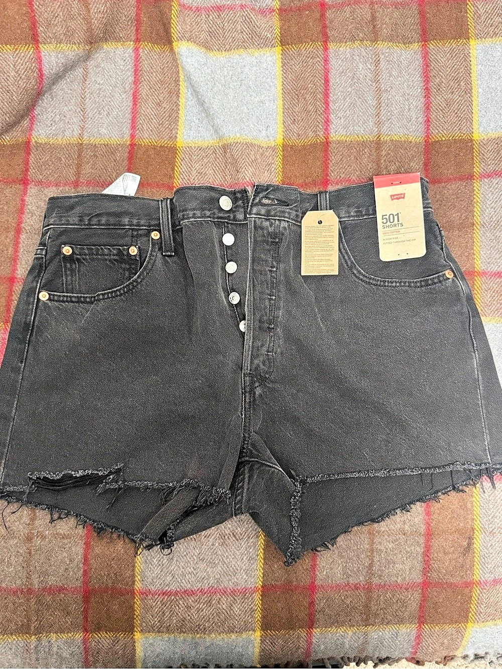 Levi's 501 Original Shorts High Rise Black